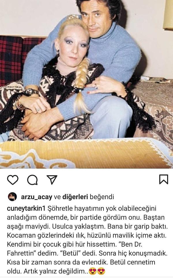 Biz "Cüneyt Arkın" diyoruz ama Betül Hanım eşine "Fahrettin" diye sesleniyor çünkü oyuncunun gerçek adı bu. Anadolu'dan gelen bir çobanın oğlu olarak tıp doktoru olduğunda adı Fahrettin Cüreklibatur'du çünkü.
