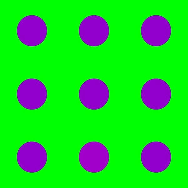 2. Справедливо ли будет сказать, что один из этих кружков - другого оттенка фиолетового цвета?