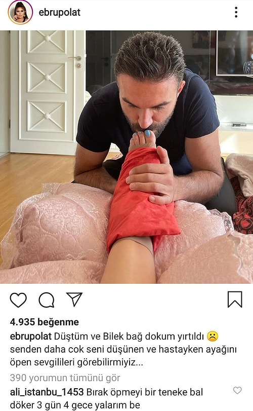 15. Ebru Polat, sevgilisinin ayağını öptüğü anları Instagram'dan paylaştı...