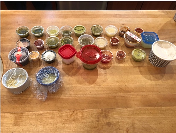 7. "Жена отказывается выбрасывать остатки еды из холодильника, потому что "она съест это позже".