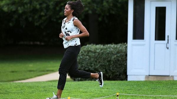 18. Michelle Obama sık sık koşuyor.