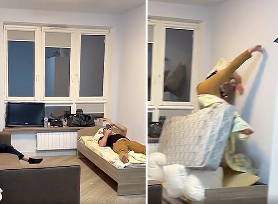 Yatağın Altına Yerleştirilen Hava Yastıklarının Patlaması ile Neye Uğradıklarını Şaşıran İnsanlar