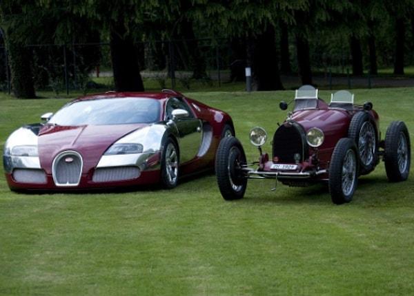 14. Bugatti spor arabalarının 1930'lardaki ve şimdiki görünüşleri: