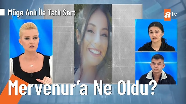 Mervenur'un kimin sevgilisi olduğu, madde kullanma meselesi ve tecavüze uğrayıp uğramadığı konuşulurken Müge Anlı, ne yazık ki canlı yayın sırasında bir gafa imza attı.