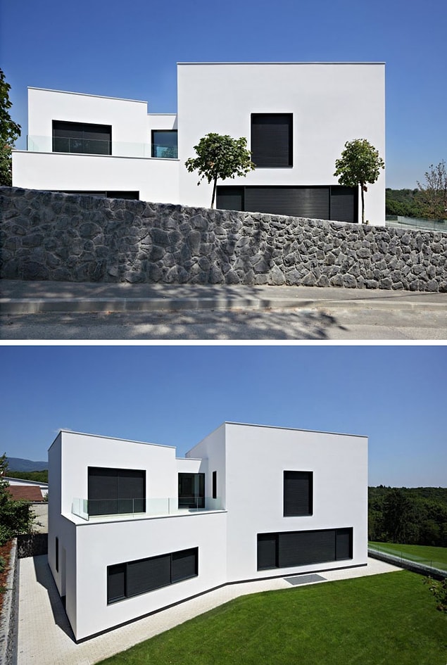 5. Minimalist olduğu kadar görkemli olan bu ev ise Zagreb'de.