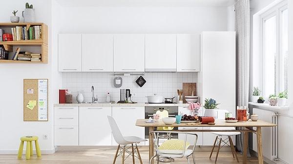9. Evin her alanında yeni imkânlar yaratacak minimalist tasarımı mutfakta kullanmak da mümkün.