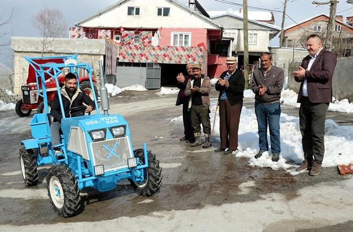 Köylüler 'Yerli Elon Musk' Diyor: Atık Malzemelerden Tarım Aracı, Tekne Motorundan Traktör Yaptı!