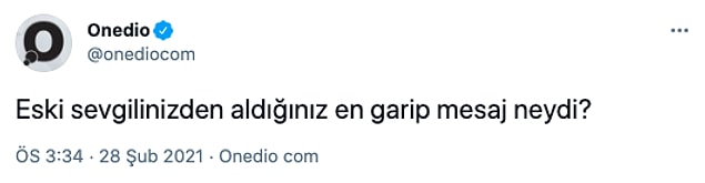 Twitter'dan sevgili takipçilerimizi şu soruyu sorduk 👇