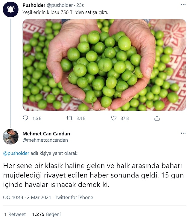 16. Çok şükür, havalar ısınıyor demek ki.