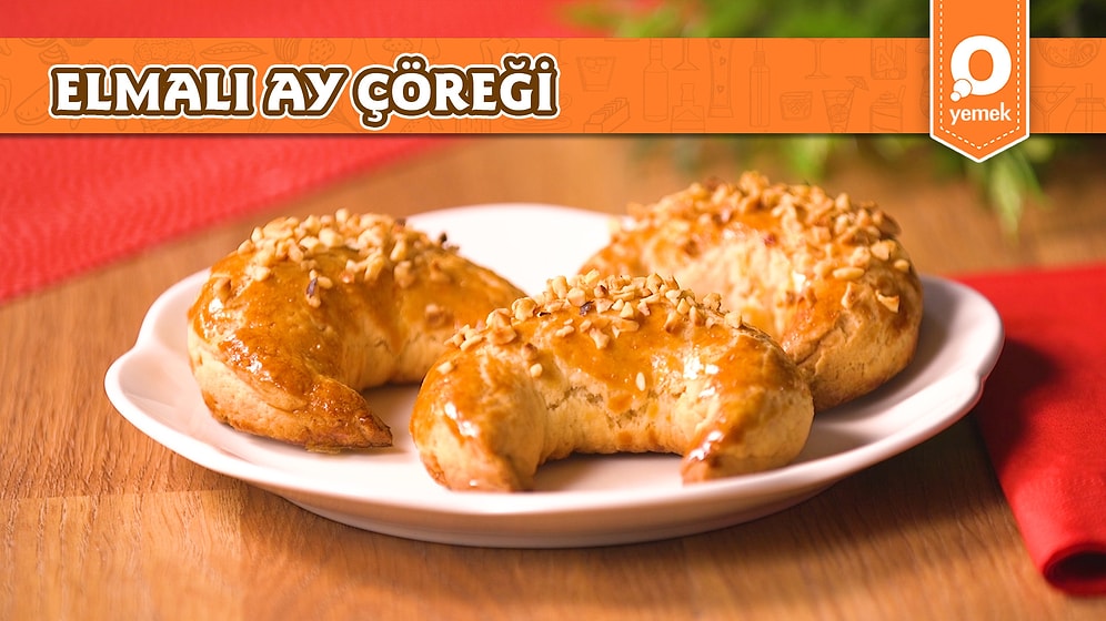 Mutfağı Mis Gibi Kokutmaya Ne Dersiniz? Nefis Elmalı Ay Çöreği Nasıl Yapılır?