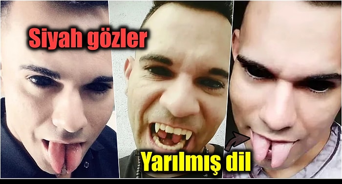 Vampir Gibi Gözükmek İsterken Kendini Bi’ Garip Hale Sokan Korku Filmi Hayranı Adam