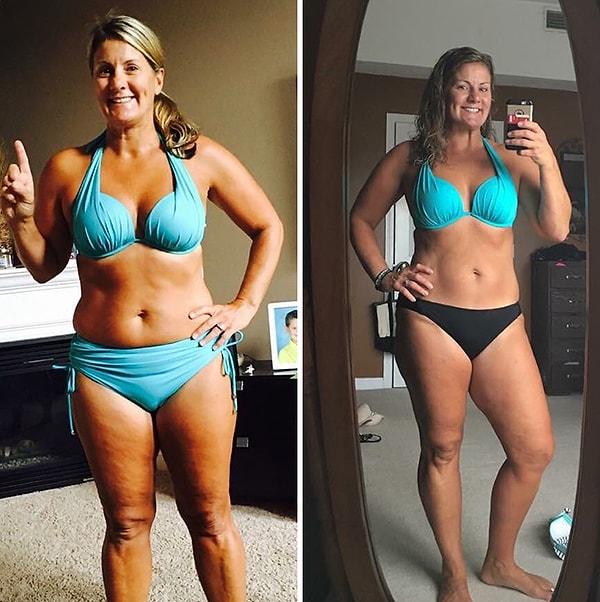 27. "İki hafta içinde vücudumu toparladım, kilom aynı kaldı."