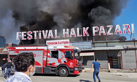 Antalya Festival Çarşısı'nda Yangın: Ekipler Müdahale Ediyor