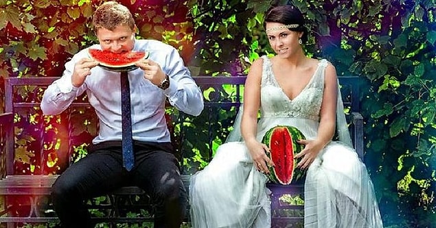 9. "Sıra dışı bir düğün fotoğrafı çekimi..."