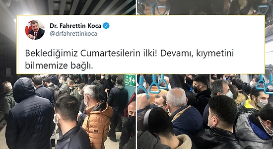 'Beklediğimiz Cumartesilerin İlki! Devamı, Kıymetini Bilmemize Bağlı' Diyen Bakan Koca'ya Tepkiler