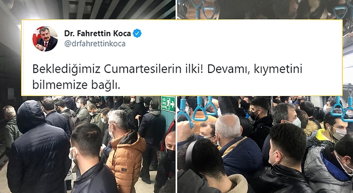 'Beklediğimiz Cumartesilerin İlki! Devamı, Kıymetini Bilmemize Bağlı' Diyen Bakan Koca'ya Tepkiler