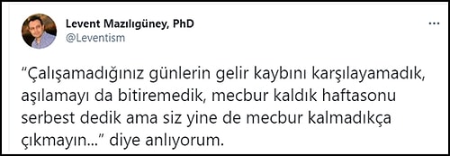 'Beklediğimiz Cumartesilerin İlki! Devamı, Kıymetini Bilmemize Bağlı' Diyen Bakan Koca'ya Tepkiler