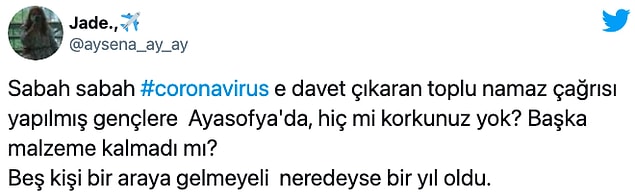 Koronavirüs vaka sayıları artarken, Ayasofya'dan gelen bu görüntüler tepki çekti 👇