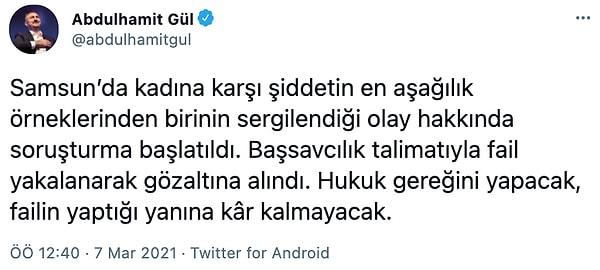 Bakan Gül, saldırganın gözaltına alındığını duyurdu