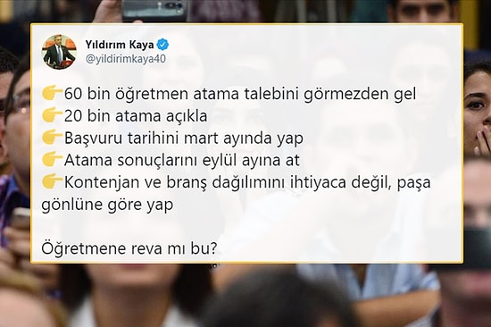 MEB'in Yapacağı Atama ve Kontenjan Dağılımı Kimseyi Memnun Etmedi: 'Öğretmene Reva mı Bu?'
