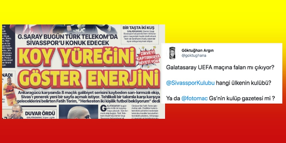 Tarafsız Olması Beklenen Yılların Spor Gazetesi Fotomaç'ın Galatasaray Fanatikliği Tepkilerin Odağında