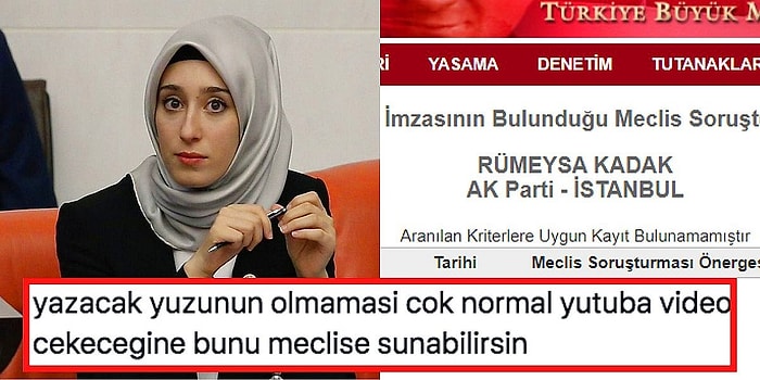 Hiç Soru Önergesi Bulunmayan Milletvekili Rümeysa Kadak Şiddetle Savaşacağını Söyleyince Tepkiler Gecikmedi