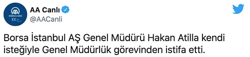 Anadolu Ajansı'nın Hakan Atilla'nın İstifasını 'Kendi İsteği' İfadesiyle Duyurması Alay Konusu Oldu!