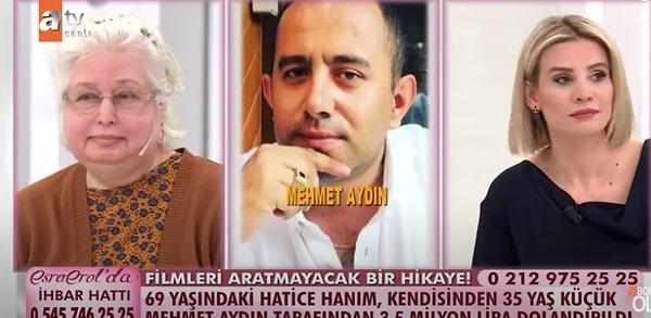 Kendisini evlilik vaadiyle dolandırdığını iddia ettiği kişiyle sosyal medyada Mehmet Mehmet ismiyle tanışmış ilk olarak. Sonrasında isminin Mehmet Serkan Nakıboğlu diye tanıtıyor.
