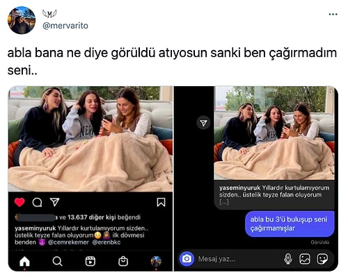 Hepsi Grubunun Kankileri Cemre, Yasemin ve Eren Buluşup Gülçin’i Çağırmayınca Goygoycuların Diline Düştü