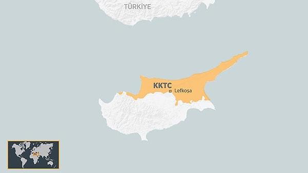 1. Akdeniz'de bulunan Kıbrıs Adası'nda bulunan Kuzey Kıbrıs Türk Cumhuriyeti sadece Türkiye tarafından tanınıyor.