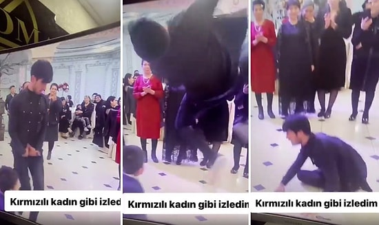 Düğünde Ters Takla Atarak Şov Yapmak İsteyen Gencin Rezil Olduğu Anlar