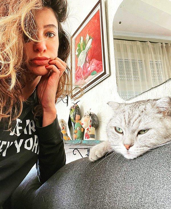 6. Berrak Tüzünataç ve Uraz Kaygılaroğlu'nun sosyal medya hesaplarında yaptıkları kedili paylaşım dikkat çekti!