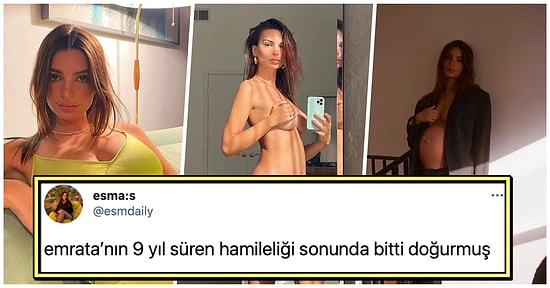 Pozlarıyla İçimizi Bi' Hoş Eden Emrata, Bebeğiyle Paylaştığı Fotoğrafla Doğum Yaptığını Duyurdu!