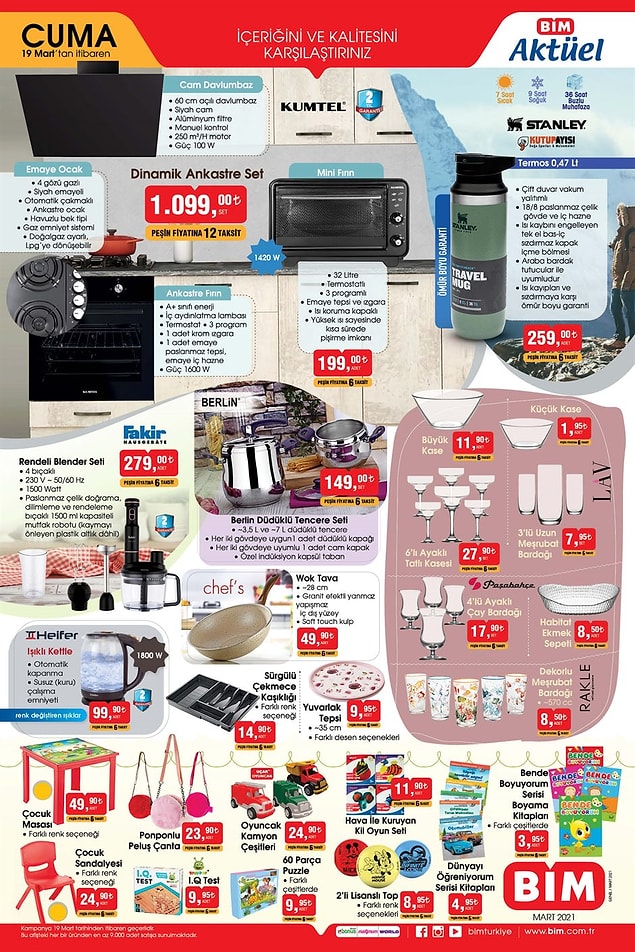 BİM 19 Mart Cuma İndirimli Ürünleri