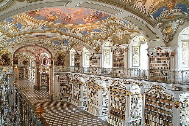 5. Admont Abbey Kütüphanesi-Avusturya