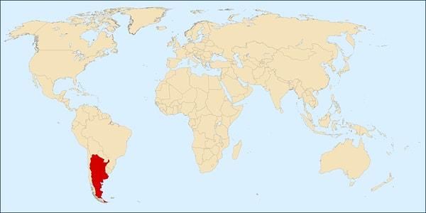 1. Arjantin, dünyanın en büyük sekizinci ülkesidir.