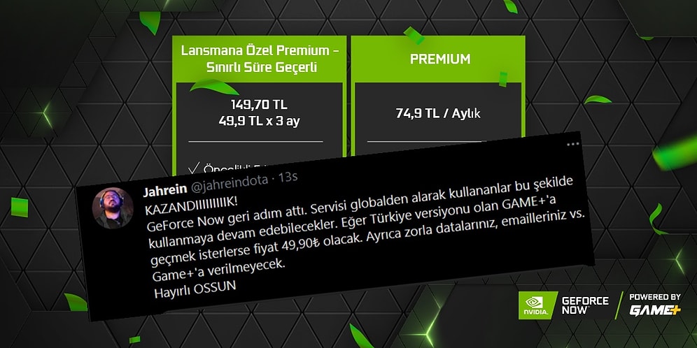 Oyuncular Mücadeleyi Kazandı! GeForce Now'dan Fiyatlar Konusunda Geri Adım Geldi