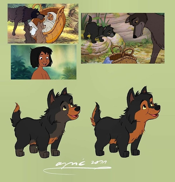 5. Маугли, если бы был волчонком