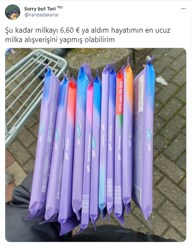 Geçtiğimiz günlerde Twitter kullanıcısı Sorry but Tori, yurt dışında aldığı 11 çikolataya yalnızca 6,60 Euro verdiğini söylediği bir tweet attı.