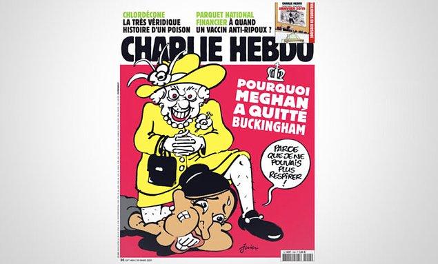 Charlie Hebdo kapağında Markle'ı George Floyd’a benzetti