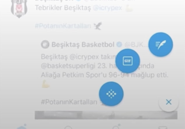 Uygulamanın sizin hesabınızda aktif olup olmadığını öğrenmek ve alanınızı açmak için telefonunuzda tweet atma butonuna basılı tutun.