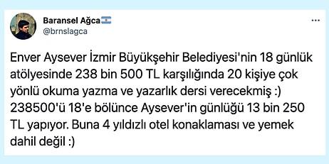 Enver Aysever'in 18 Günlük Ders İçin Belediyeden 238 Bin 500 TL Aldığı İddiaları Twitter'ın Gündeminde