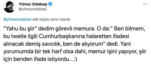 Odabaşı görevli polis ile ifadesi alınırken yaşadıklarını şöyle anlattı 👇