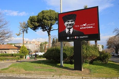 'Love Erdoğan' Pankartlarını Kaldıran Selçuk Belediyesi, İlçeyi 'Tek Sevdamız Atatürk' Afişleriyle Donattı