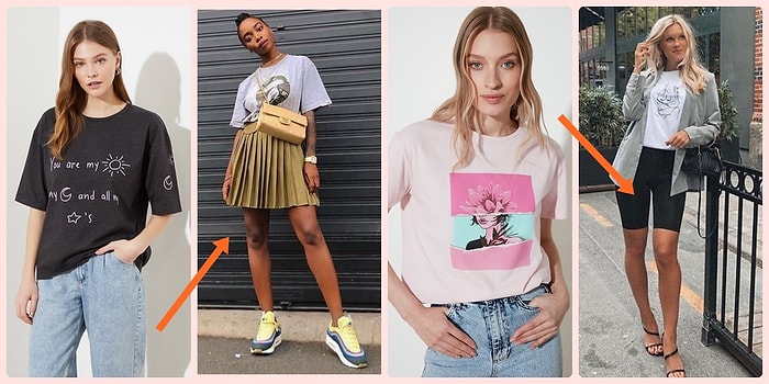 Yaz Kış Giymekten Vazgeçemediğimiz Tişörtlerle Yapabileceğiniz Birbirinden Şık Kombinler