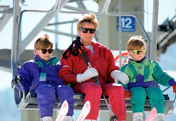 Prenses Diana ve oğulları Henry ile William'ın Avusturya tatili 👇