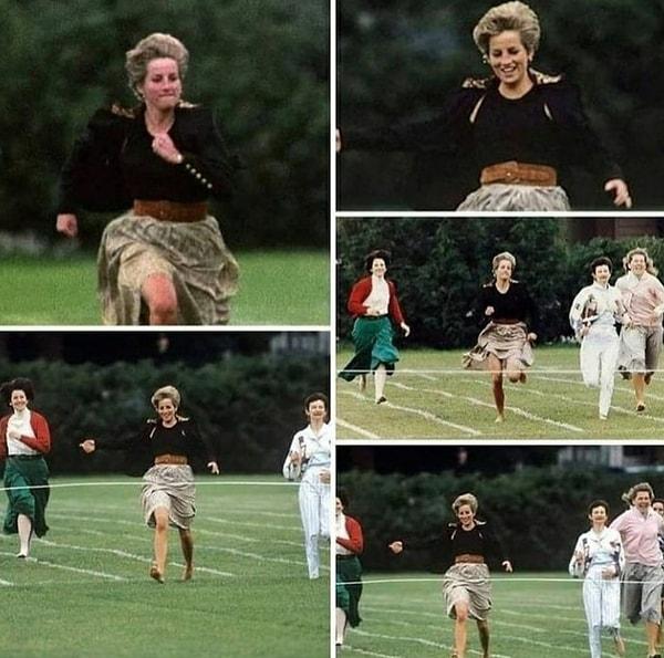 Prenses Diana'nın kraliyet kurallarını çiğneyerek Prens William için Anneler Günü yarışına katıldığı an...