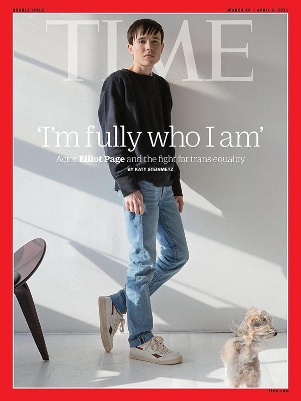 Elliot Page aylar sonra Time Dergisi için kamera karşısına geçti ve röportaj verdi.