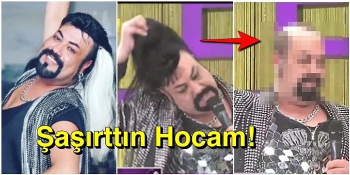 Ay Biz Şok! Kobra Murat Canlı Yayında Aslan Yelesi Gibi Saçlarının Peruk Olduğunu İlk Kez Gösterdi!