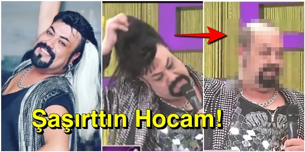 Ay Biz Şok! Kobra Murat Canlı Yayında Aslan Yelesi Gibi Saçlarının Peruk Olduğunu İlk Kez Gösterdi!